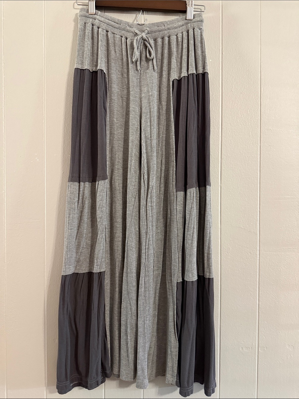POL "Tried It All" Colorblock Wide Loose Knit Pants
